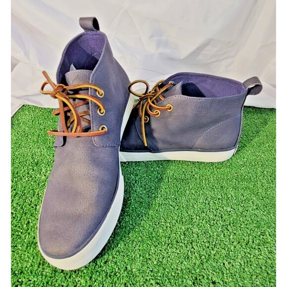 Polo Ralph Lauren Calder Mid Grained Nubuck Sneakers Men Size 8D - Picture 1 of 10